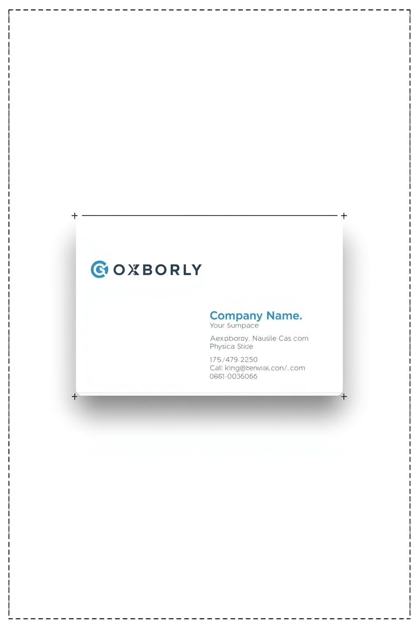 Visitekaartje ontwerp voorbeeld met afloopgebied